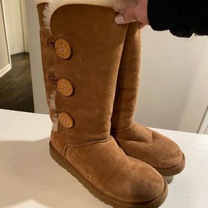 Tall chestnut UGGs